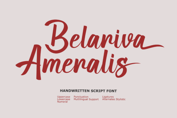 Belariva Ameralis: An Elegant Script Font in Action